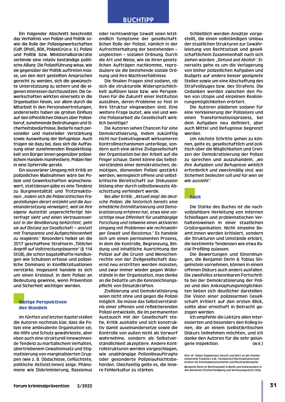 Vorschau DFK forum kp 02-2022 Seite 33